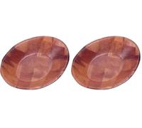 Olympia - Bol de service ovale en bois - Grand, Marron, Taille : 305 (l) x 229 (L) mm, Bol alimentaire en bois, Bol de service pour réceptions, Conçu pour une utilisation avec aliments secs, L093