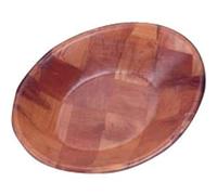 Olympia - Bol de service ovale en bois - Grand, Marron, Taille : 305 (l) x 229 (L) mm, Bol alimentaire en bois, Bol de service pour réceptions, Conçu pour une utilisation avec aliments secs, L093