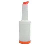 Olympia C176 - Bouteille verseuse et de conservation, bec verseur libre pour cocktails et jus, stockage des boissons codé couleur, jaune