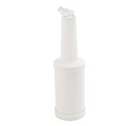 Olympia C187 - Bouteille verseuse et de conservation, bec verseur libre pour cocktails et jus, stockage des boissons codé couleur, blanc