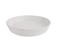 Olympia Cavolo Lot de 4 bols plats ronds mouchetés Blanc 220 mm