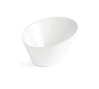 Olympia CB080 Lot de 3 bols inclinés ovales en porcelaine Blanc 202 x 185 mm 700 ml