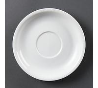 Olympia CB463 Lot de 12 soucoupesà cappuccino Blanc