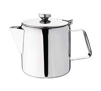 Olympia Concorde - Théière en inox 1,4 L, argenté, finition miroir haut poli, poignée résistante à la chaleur, grand bec verseur, couvercle à charnière, compatible lave-vaisselle, K680