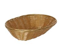 Olympia Corbeille ovale en osier polypropylène (lot de 6), taille: 60(H)x 230(L)x 160(D)mm, passe au lave-vaisselle, usage professionnel et domestique, T364