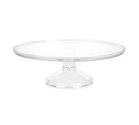 Olympia CS013 Grande base de supportà gâteau en verre transparent avec bord relevé “ Facileà nettoyer et passe au lave-vaisselle “ 300 x 95 mm
