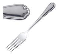 Olympia Dubarry - 12 Fourchettes de table en inox, finition très brillante, fourchettes de table ornées, 200 mm (L), Matériau : inox 18/0, C139