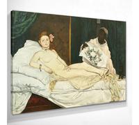 Olympia Edouard Manet Tableau imprimé sur toile de haute qualité, fin art, encadré prêt à accrocher bsa30-130x90 cm