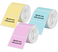 Olympia Rouleau d'étiquettes PM220 40×30 mm Transparent Mix coloré Imperméable