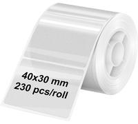 Olympia Etiquette (rouleau) 40 x 30 mm papier à impression thermique directe transparent 6322 Etiquette universelles