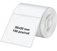 Olympia Rouleau d'étiquettes compatible PM220 – Rond 50 mm – Transfert thermique, imperméable
