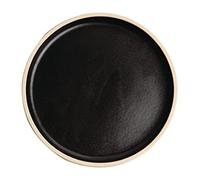 Olympia FA314 Lot de 6 assiettes rondes plates en toile Noir 180 mm