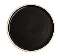 Olympia FA315 Lot de 6 assiettes rondes plates en toile Noir Delhi 250 mm