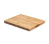 Olympia Grand planche de présentation en bambou, taille: 31(L)x 24(P)cm, planche à fromage et charcuterie, bordure rainurée, usage professionnel et domestique, GF206