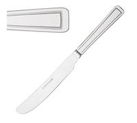 Olympia Harley Couteau de table manche plein (lot de 12), 230(L) mm, acier inoxydable 18/0 hautement poli, conception à double manche, utilisation professionnel et domestique, D690