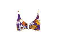 OLYMPIA Hauts de bikini 'Flower Power' jaune d'or / violet / orange / blanc, Taille 80