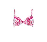 OLYMPIA Hauts de bikini 'Hibiscus Bloom' beige foncé / rose / rose foncé / blanc, Taille 75