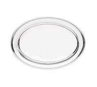 Olympia K365 Plat de service ovale en acier inoxydable poli 40,6 cm de diamètre