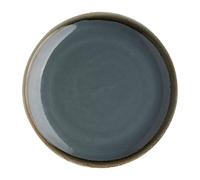 Olympia Kiln Assiettes plates rondes couleur océan 230 mm (lot de 6), passent au micro-ondes et au lave-vaisselle, bord peint à la main, vernis réactif, usage professionnel et domestique, SA282