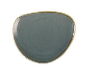 Olympia Kiln Assiettes triangulaires 230 mm / 9 pouces (lot de 6), porcelaine couleur océan, peinte à la main, résistante aux éclats, passe au micro-ondes/lave-vaisselle, GP342