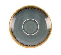Olympia Kiln GP345 Ocean Lot de 6 soucoupesà expresso en porcelaine, 115 mm de diamètre, bleu