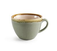 Olympia Kiln Tasses à Cappuccino Vert Mousse 230 ml (Lot de 6), Porcelaine - Compatible avec Soucoupes GP331, GP347, GP363, GP479 - Lavable au Lave-Vaisselle et Micro-Ondes, GP478