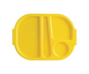 Olympia Kristallon Petit plateau repas compartiments jaune (lot de 10), 322 (L) x 236 (P) mm, passe au lave-vaisselle, usage professionnel et domestique, DL127