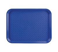 Olympia Kristallon Plateau fast food en plastique bleu, taille : 345 x 265 mm, polypropylène bleu, usage professionnel et domestique, DP215