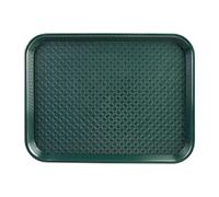 Olympia Kristallon Plateau fast food en plastique vert, taille : 345 x 265 mm, polypropylène vert, usage professionnel et domestique, DP214