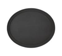 Olympia Kristallon Plateau ovale antiderapant noir Kristallon 685 x 560 mm, plateau en plastique polypropylène, plateau de service de nourriture ou de boisson, usage professionnel et domestique, C162