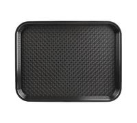 Olympia Kristallon Plateau Restauration Rapide Noir en Plastique Grand Format 450mm - Plateau de Service pour Restaurants, Hôtels, Traiteurs P507