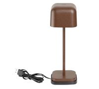 Olympia Lampe de table Lucca dôme carré châtaignier 200mm