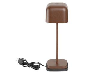 Olympia Lampe de table Lucca dôme carré châtaignier 200mm