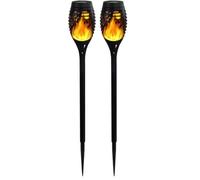 OLYMPIA : lampe solaire LED effet flamme, 51 cm (Lot de 2)