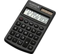 Olympia LCD 1110 Calculatrice de poche noir Ecran: 10 solaire, à pile(s) (l x H x P) 70 x 10 x 117 mm