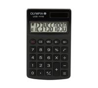 Olympia LCD 1110 Calculatrice de poche noir Ecran: 10 solaire, à pile(s) (l x H x P) 70 x 10 x 117 mm