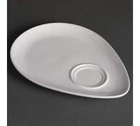 Olympia Lot de 12 assiettes en porcelaine Blanc 185 x 240 mm