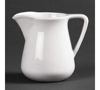 Olympia Lot de 12 carafesà crème linéaires en porcelaine Blanc 137 ml