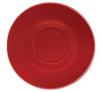 Olympia Lot de 12 soucoupes en porcelaine Rouge