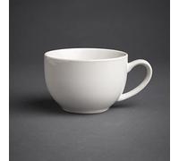 Olympia Lot de 12 tasses à cappuccino en porcelaine Blanc 340 ml
