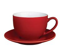 Olympia Lot de 12 tassesà cappuccino en porcelaine Rouge 340 ml