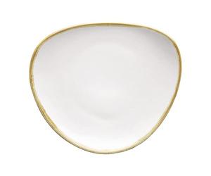 Olympia Lot de 6 assiettes triangulaires en porcelaine FB983 - Blanc - 165 mm
