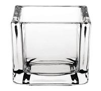 Photophore carré en verre transparent - lot de 6 - Verre