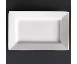 Olympia Lumina Assiette rectangulaire à bord large - 200x130mm 7 3/4x5" (Boîte 6) (Boîte de 6)