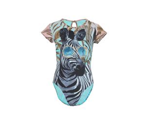 OLYMPIA Maillot de bain aqua / marron / cappuccino / noir, Taille 128