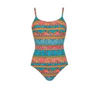 OLYMPIA Maillot de bain azur / jaune / rouge clair / blanc, Taille M