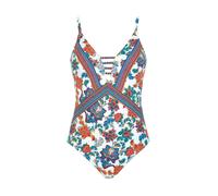 OLYMPIA Maillot de bain azur / orange / rouge / blanc, Taille M