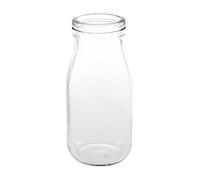 Olympia Mini bouteilles de lait en verre 200ml (lot de 12), transparents, passent au lave-verres, usage professionnel et domestique, CL141