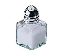 Olympia Mini salière ou poivrière room service (lot de 12), transparent, verre avec dessus chromés, petite taille : 50 (H) x 30 (L) x 30 (P) mm, salières et poivrières pour service en chambre, CE328