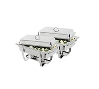 Olympia Chafing Dish Milan – Set de 2 avec 72 capsules de gel combustible